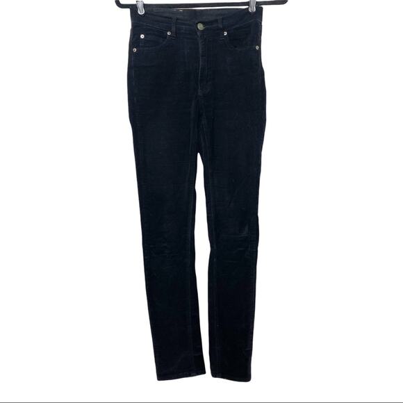 Cheap Monday Velour Skinny Jeans Black Size 26 - Picture 1 of 10